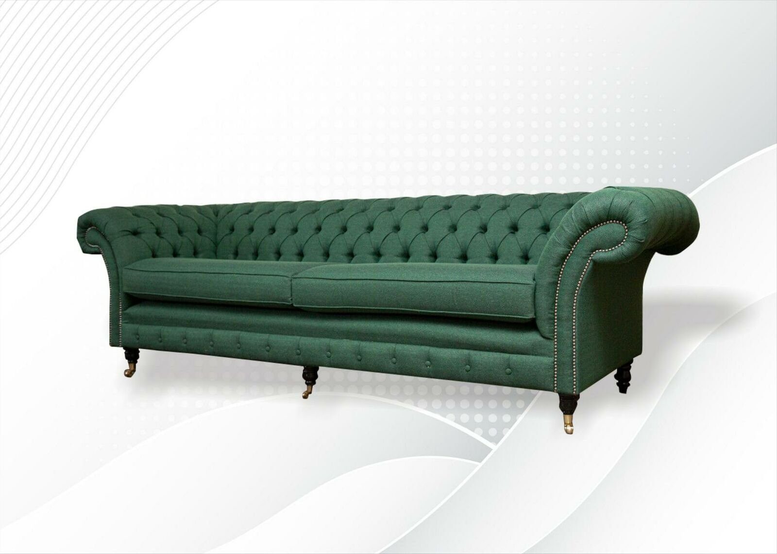 Design Wohnzimmermöbel Made JVmoebel Luxus in Chesterfield-Sofa Grüner Neu, Chesterfield Europe 4-Sitzer