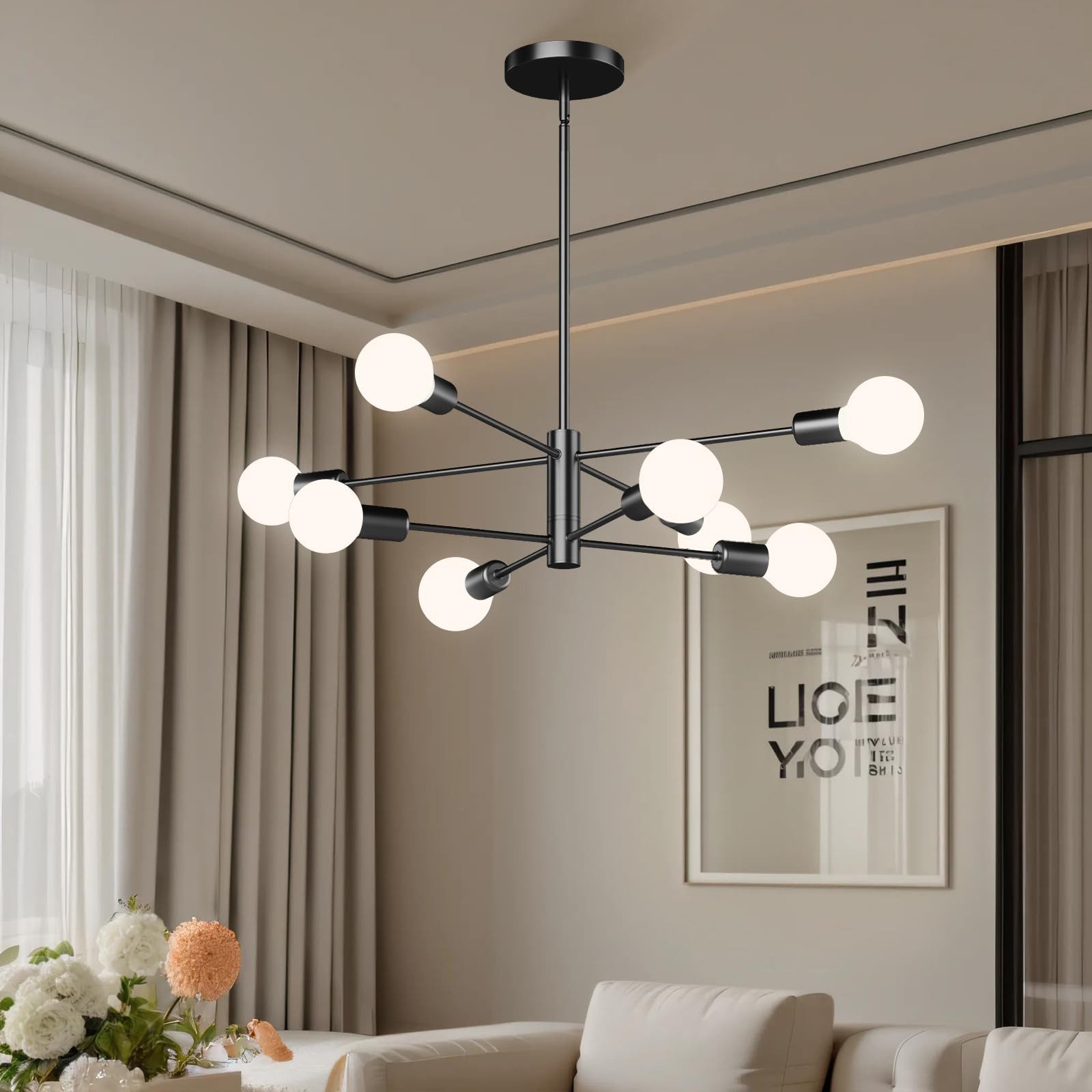 Jibenhome LED Deckenleuchte Drehbare Hängelampe 4/6/8 günstig online kaufen