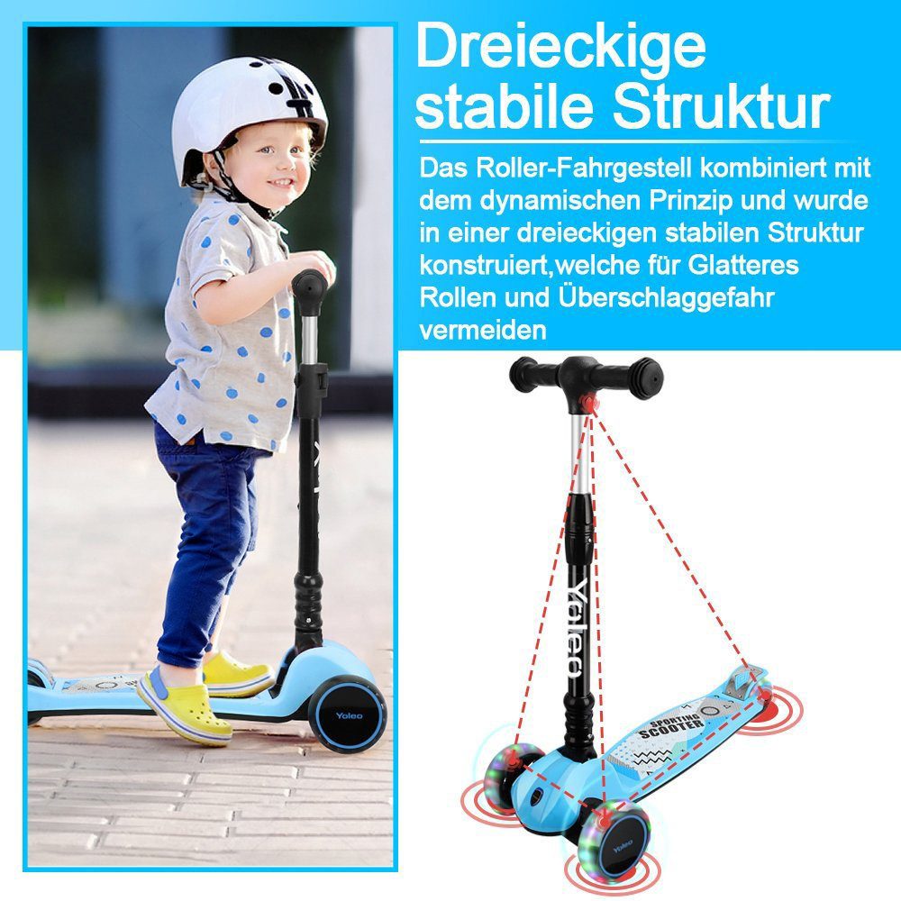BremToy Scooter Faltbarer Kinderoller Kinderscooter Dreiradscooter ab 3 Jahre – Bild 5 von 5
