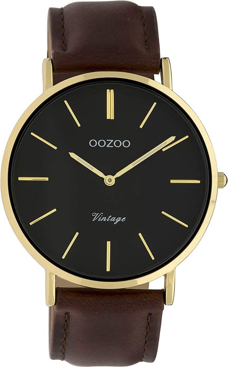 Quarzuhr Oozoo Damen Armbanduhr rotbraun