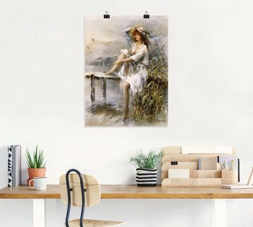 Artland Wandbild Wasserseite, Frau (1 St), als Leinwandbild, Poster, Wandaufkleber in verschied. Größen