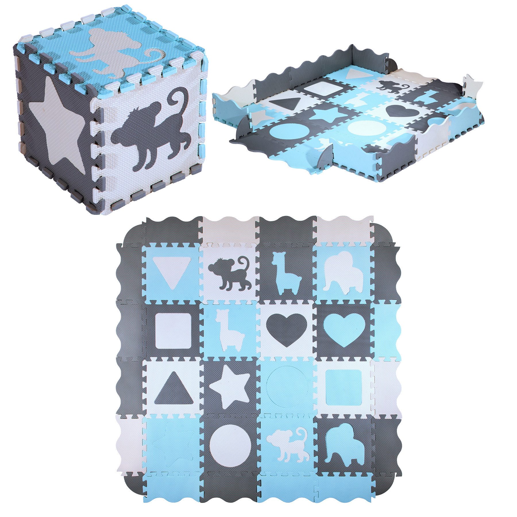 Spielmatte Krabbelmatte Puzzlematte Spielteppich Babymatte