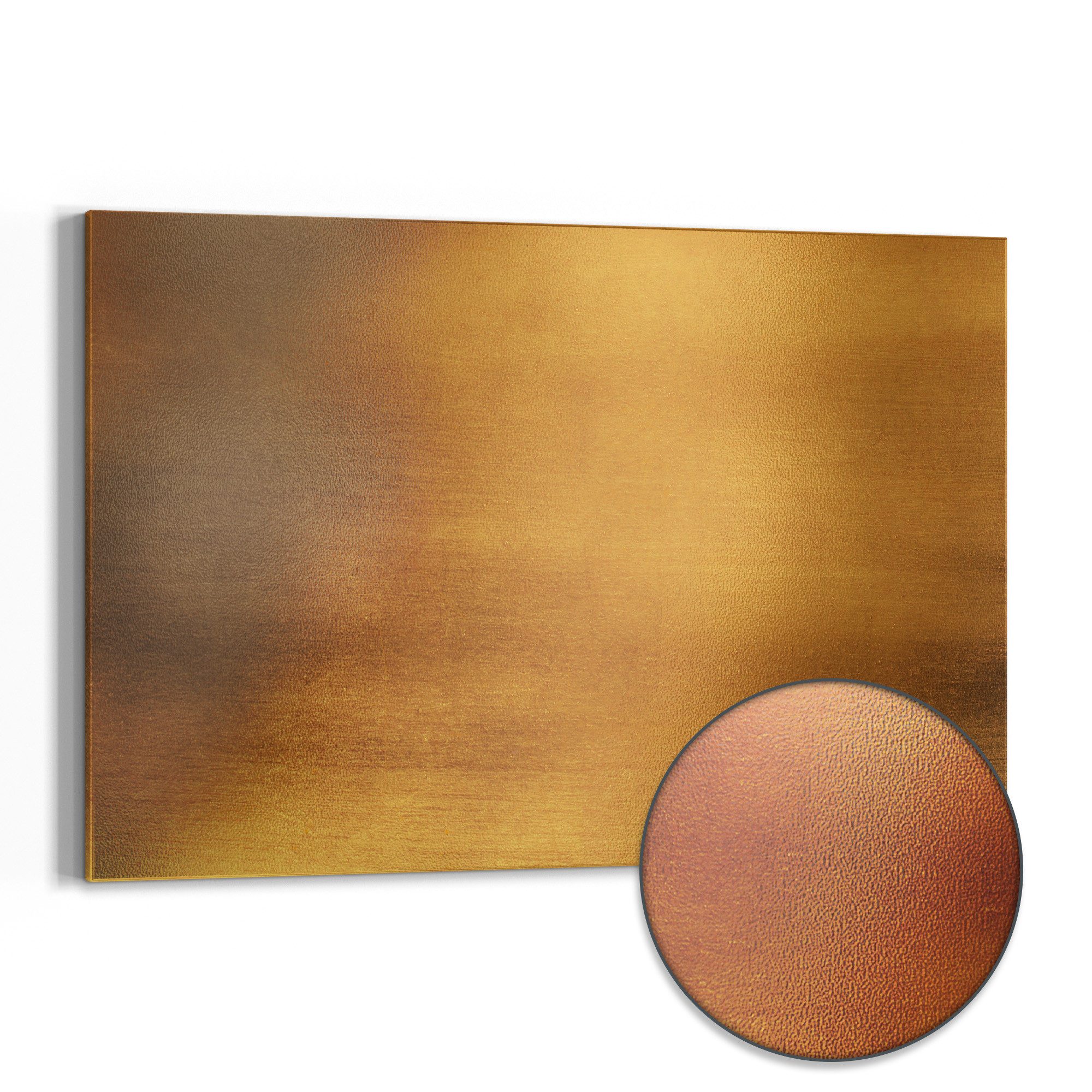 DEQORI Magnettafel 'Gebürstetes Goldblech', Metall Whiteboard für alle Magnete, Magnetboard magnetisch