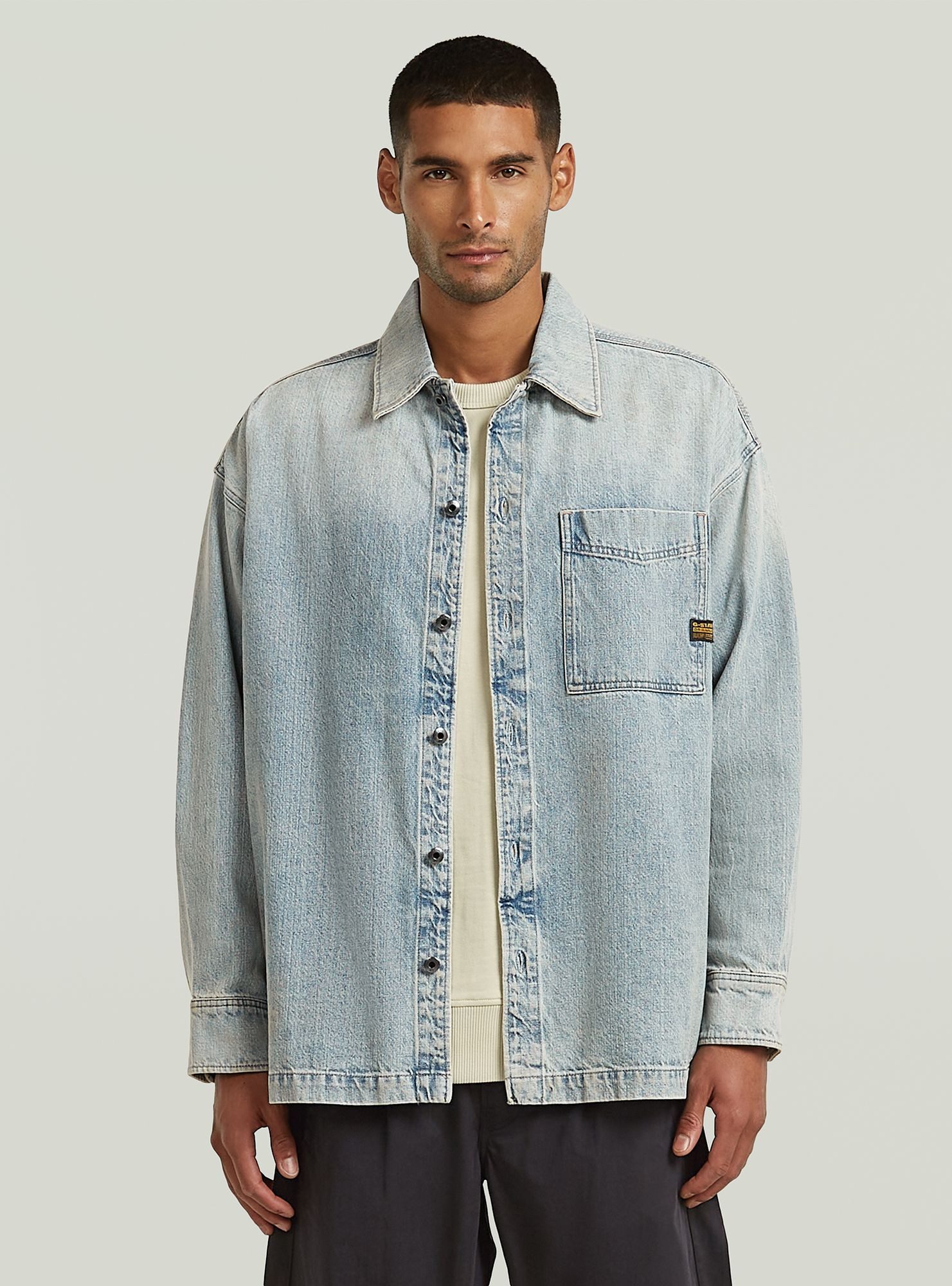 Langarmshirt Boxy Fit Overshirt