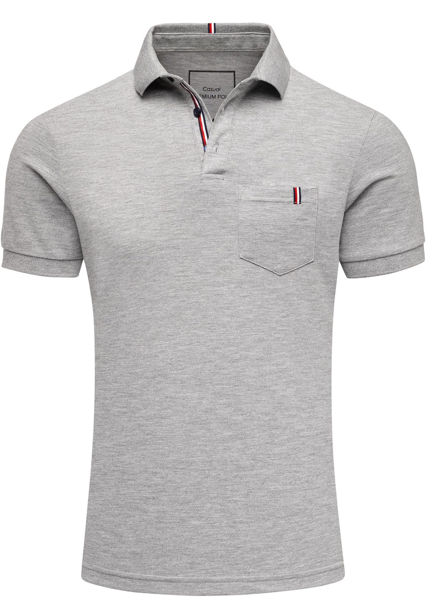 Amaci&Sons Poloshirt DEARBORN Poloshirt Herren Kurzarm günstig online kaufen