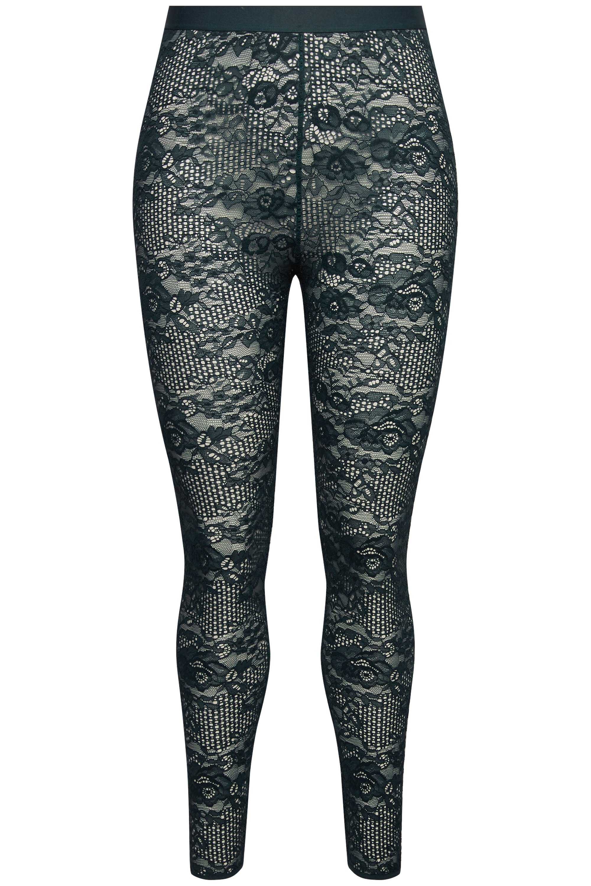 Ulla Popken Feinstrumpfhose Strumpf-Leggings Spitze günstig online kaufen