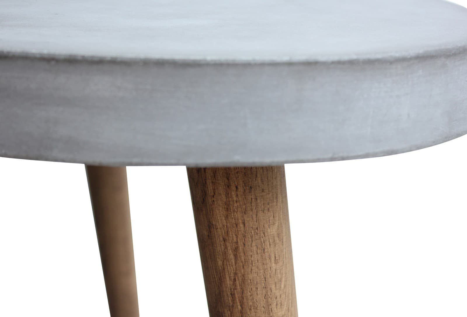 60 Couchtisch Beine cm Tischplatte TOM x TAILOR farbig Beton grau, Nussbaum 09984-13 60