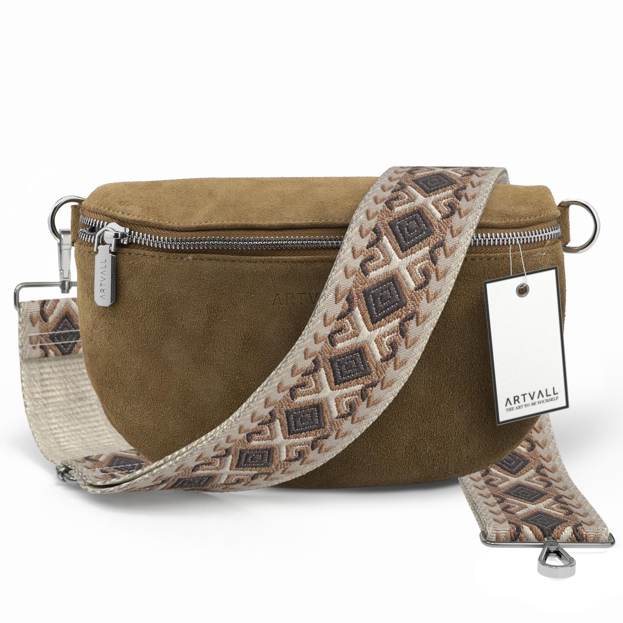 ARTVALL Umhängetasche Wildleder Handtasche Damen Brusttasche günstig online kaufen