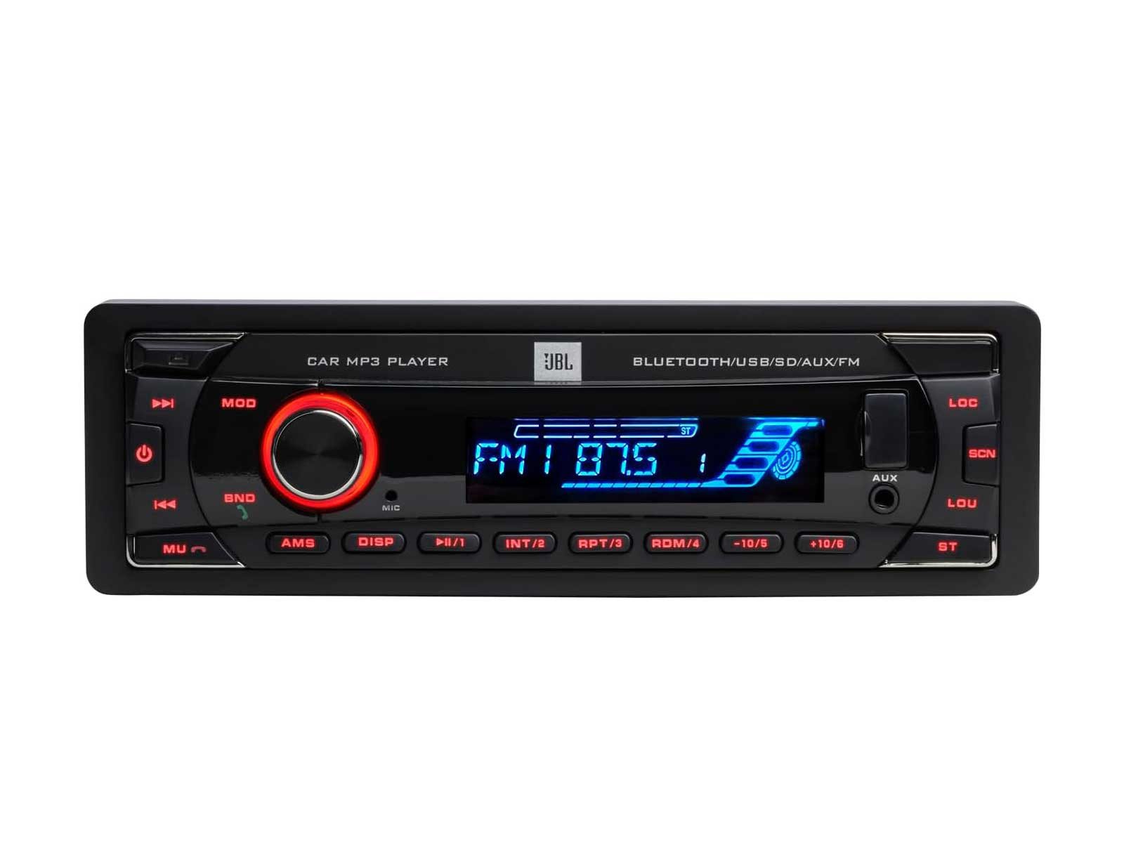 JBL JBL Celebrity 100 1-DIN Autoradio MP3 Bluetooth USB SD AUX FM Autoradio (RDS, AM/FM Radio, Animiertes Display, Freisprecheinrichtung, 1 DIN)
