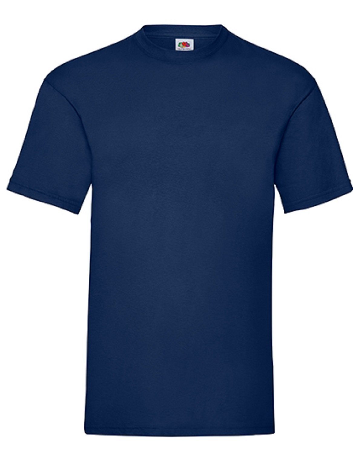 für Fruit Unisex 100% Herren Männer 5XL, Baumwolle of T-Shirt Frauen Dunkelblau the Loom bis 1er/2er T-Shirt S u. Pack / (1-tlg)