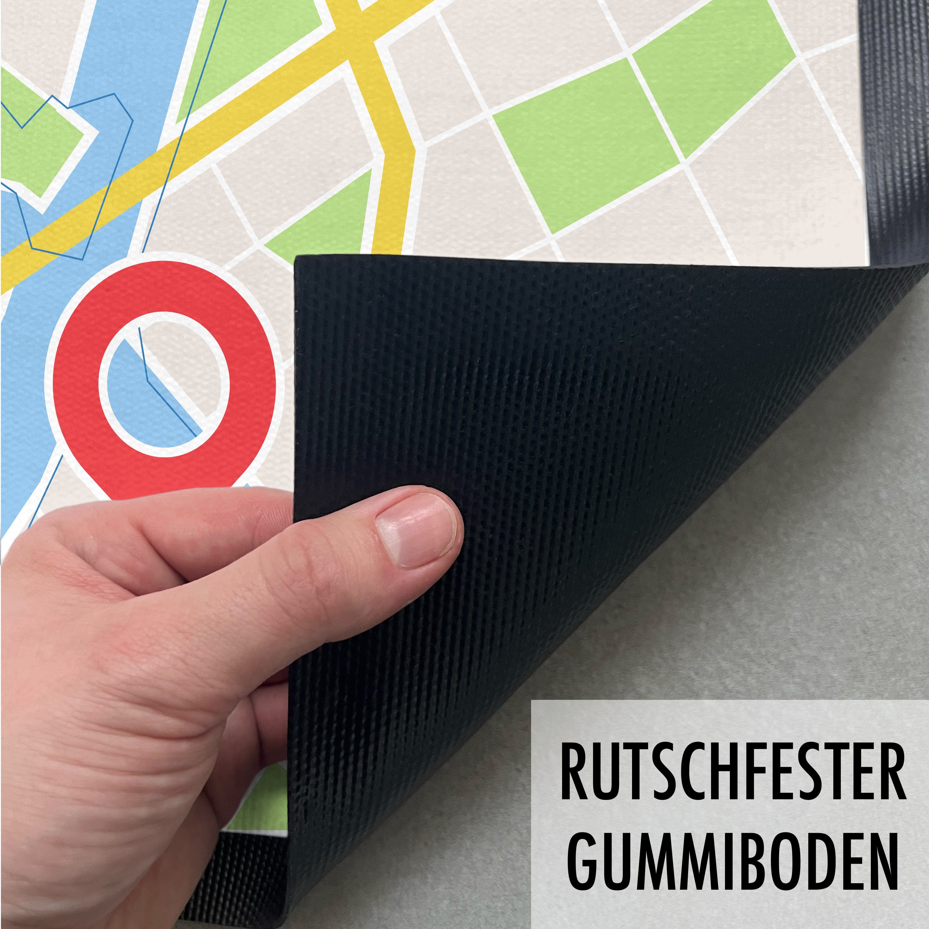 Fußmatte 60x40 Fußmatte Außen Erreicht Lustig Geschenk Inne, Ziel Trendation Stadtkarte und