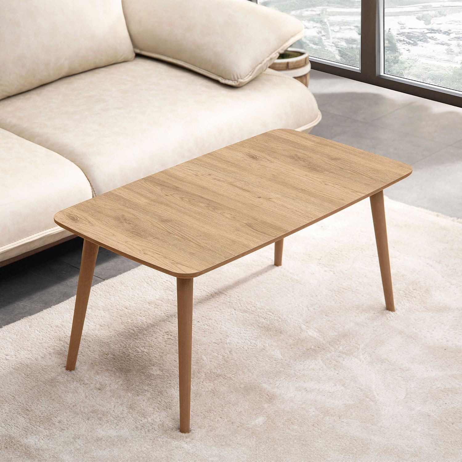 Skye Decor Couchtisch Luci (Packung, 1-St., 1 Tisch), MDF mit Holzbeinen