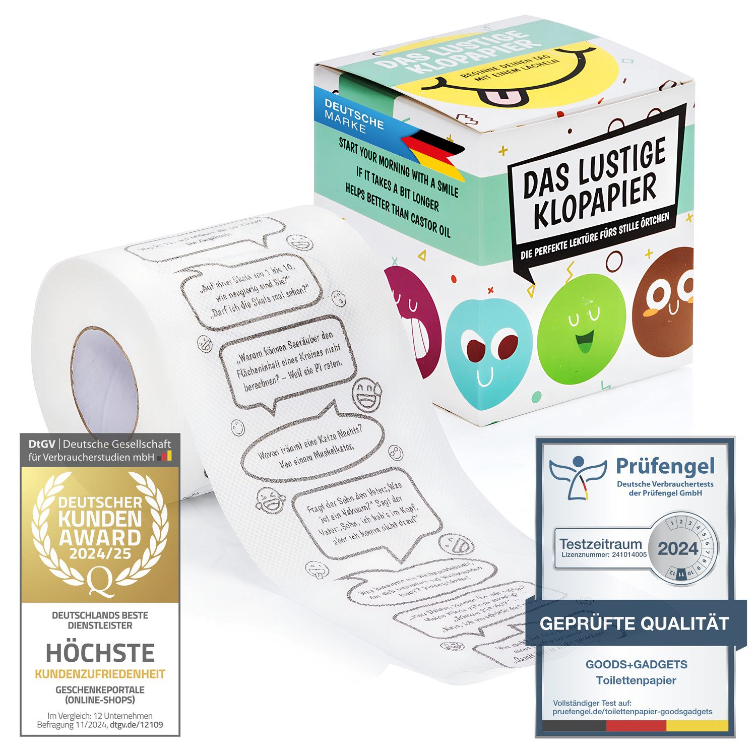 Goods+Gadgets Papierdekoration Witze Klopapier, Fun WC Toilettenpapier