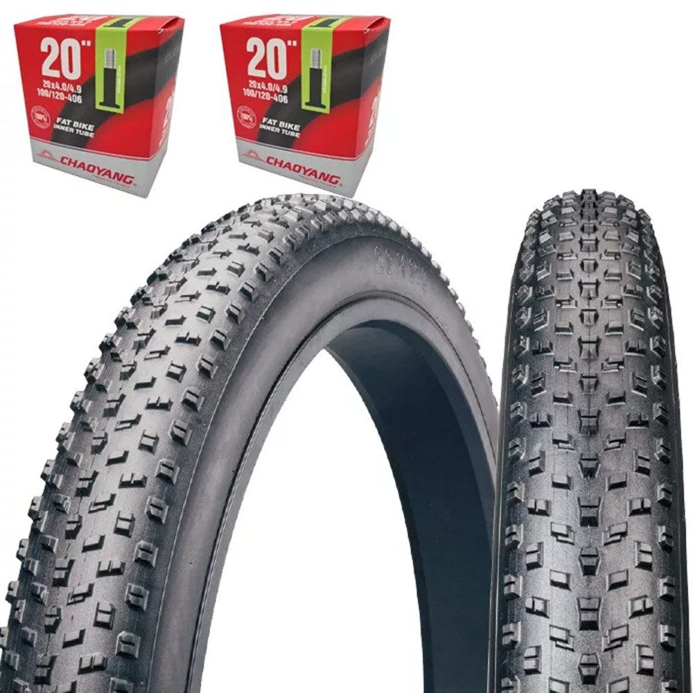 Chaoyang Fahrradreifen 2 x Fatbike Reifen Big Daddy 20x4.0 100-406 inkl. 2 x Schläuche Set, (4-tlg)