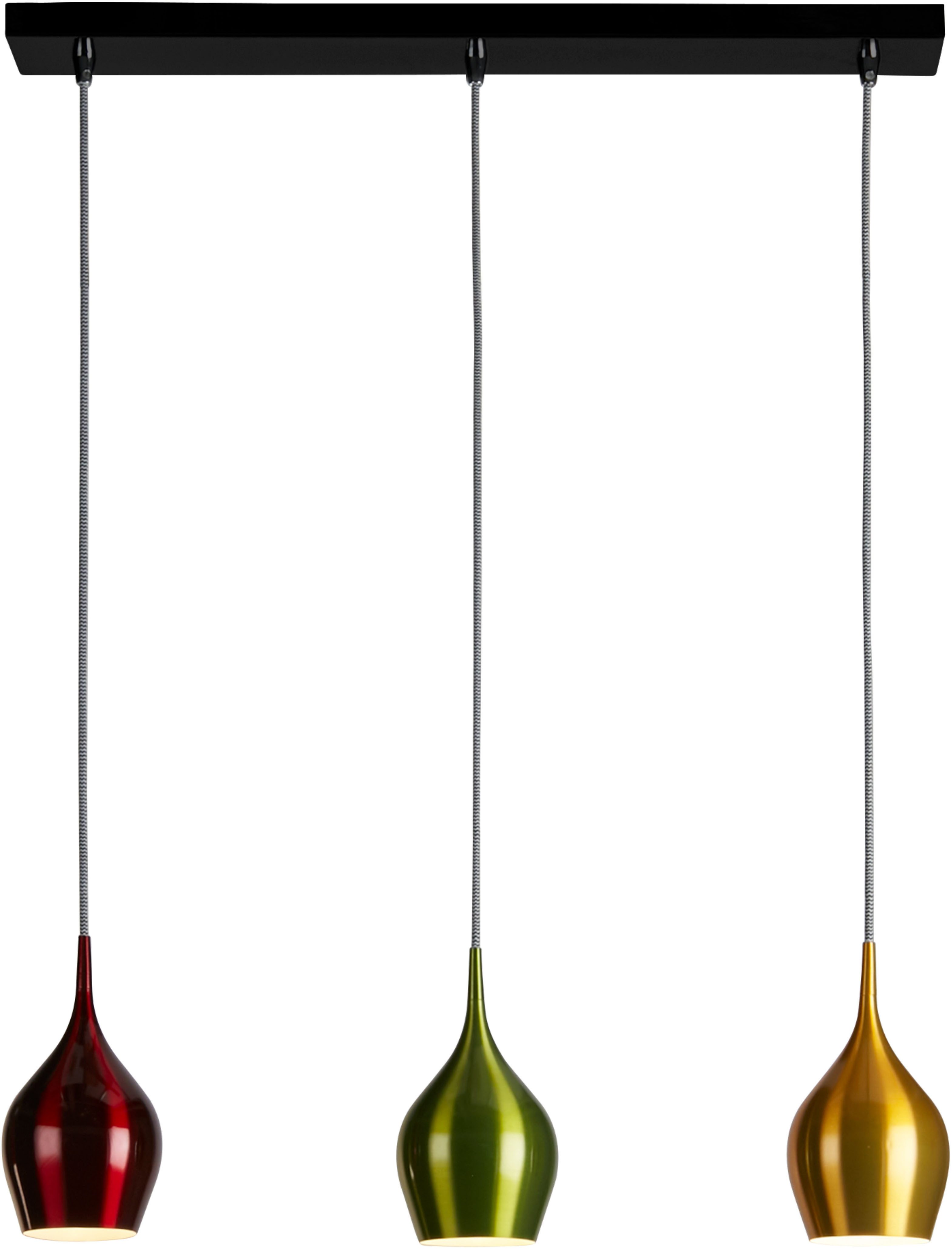 Searchlight Pendelleuchte Vibrant 3Lt Pendelleuchte - Buntes Metall, ohne Leuchtmittel