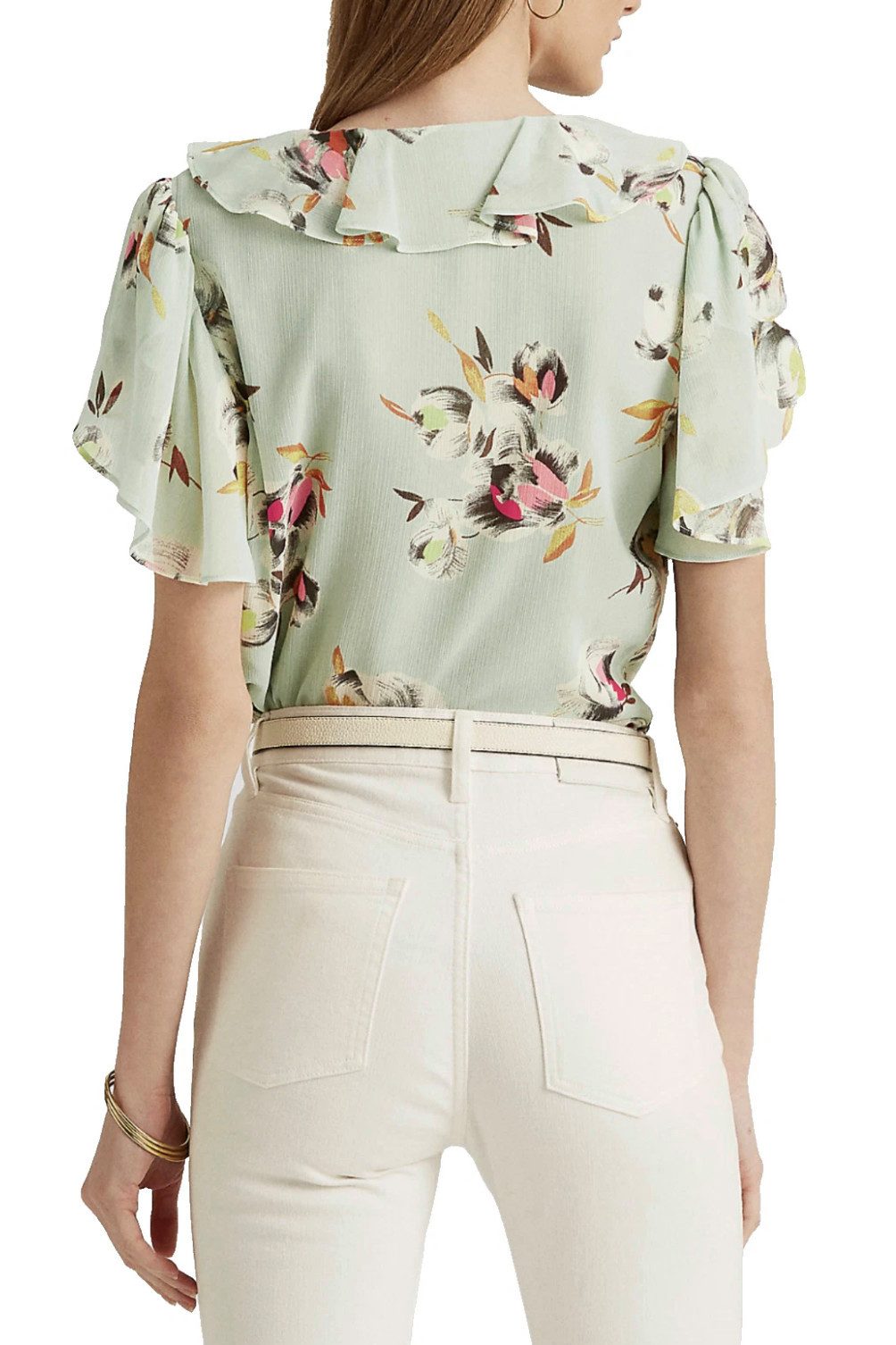 Ralph Lauren Blusentop Damen "Lauren" Florale Crinkled Georgette Top Crinkled-Georgette mit zartem Falteneffekt