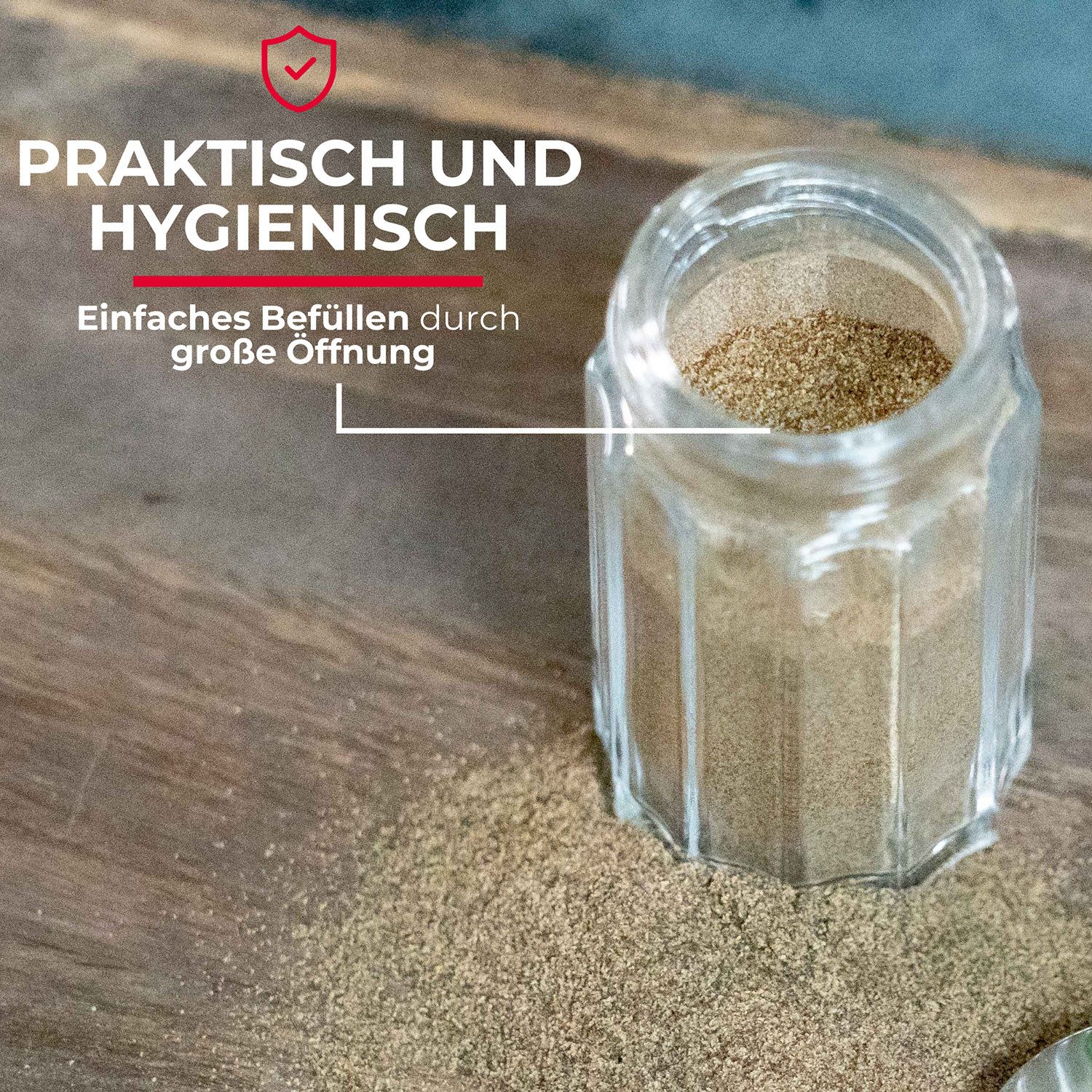 WESTMARK Salz- / Pfefferstreuer Menage Salz und Pfeffer »Traditionell«, 3 tlg., Fassungsvermögen: je – Bild 5 von 5