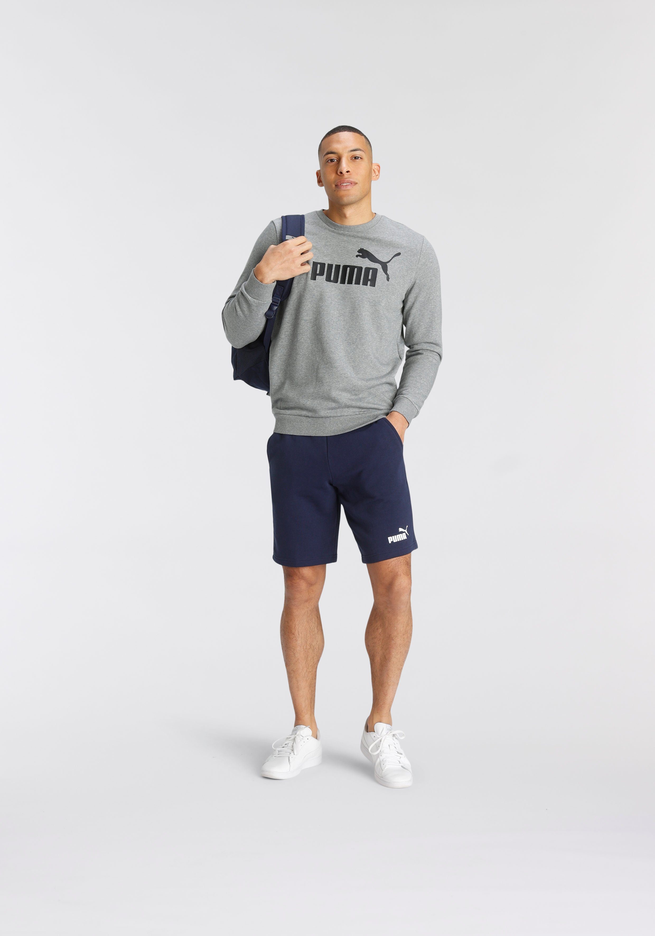 Heather LOGO Kapuzensweatshirt Gray PUMA BIG TR ESS CREW Medium