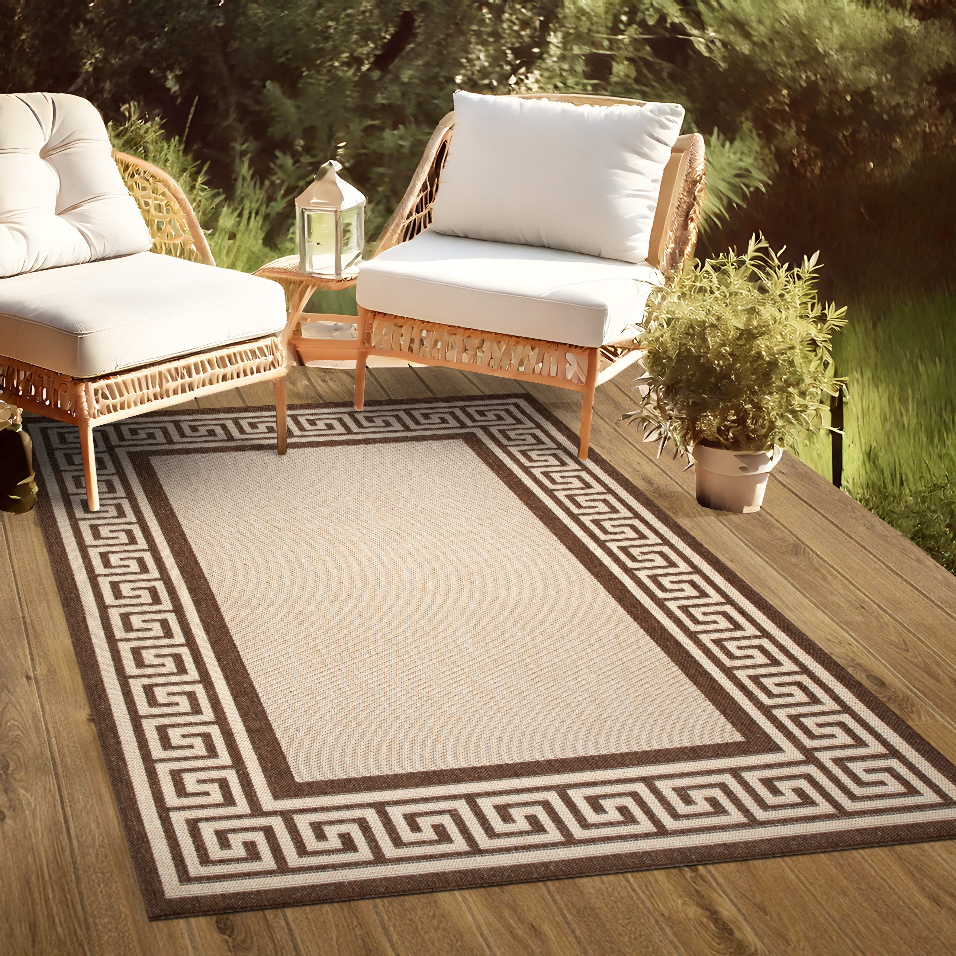 oKu-Tex Outdoorteppich PLUTUS In- & Outdoor Teppich, Flachgewebe, Sisalopti günstig online kaufen