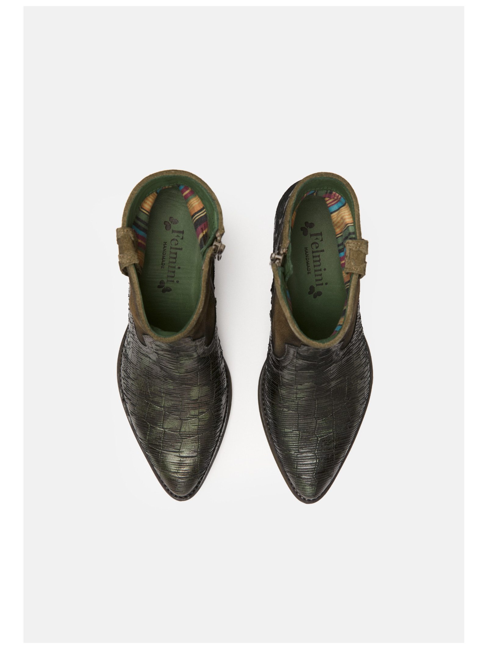 Felmini Stiefelette Leder . Cowboy Stiefelette