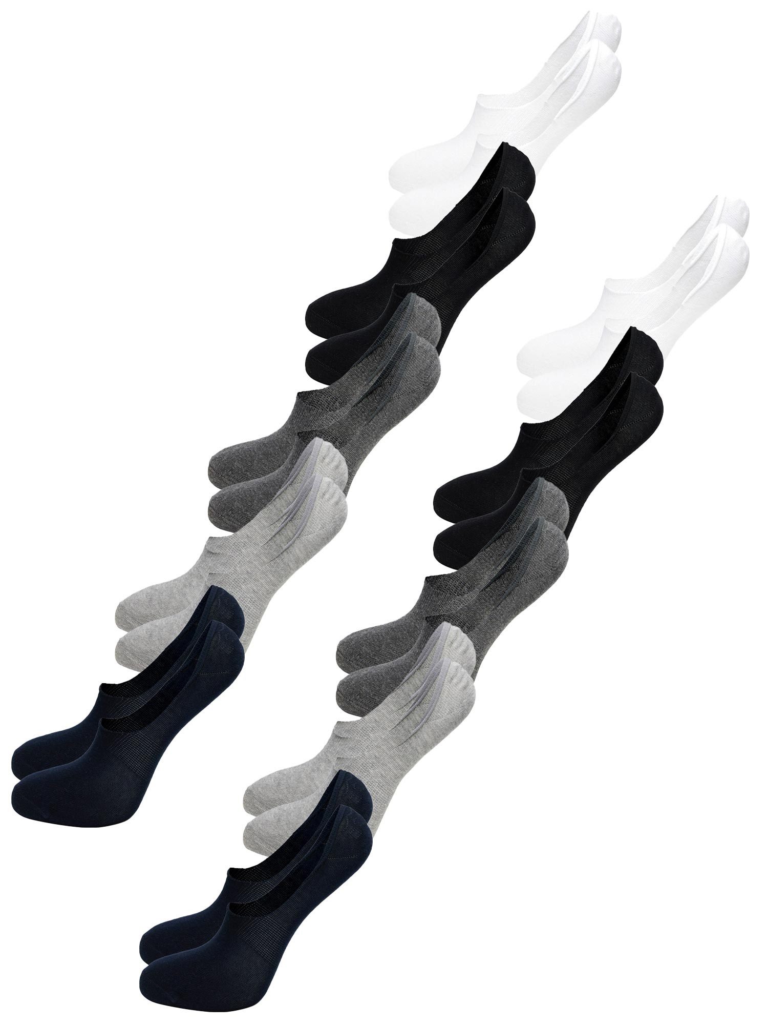 Tazzio Füßlinge 10er-Pack Herren Sneaker Socken A905 (Set, 10-Paar, 10 Paar) Babet Invisible
