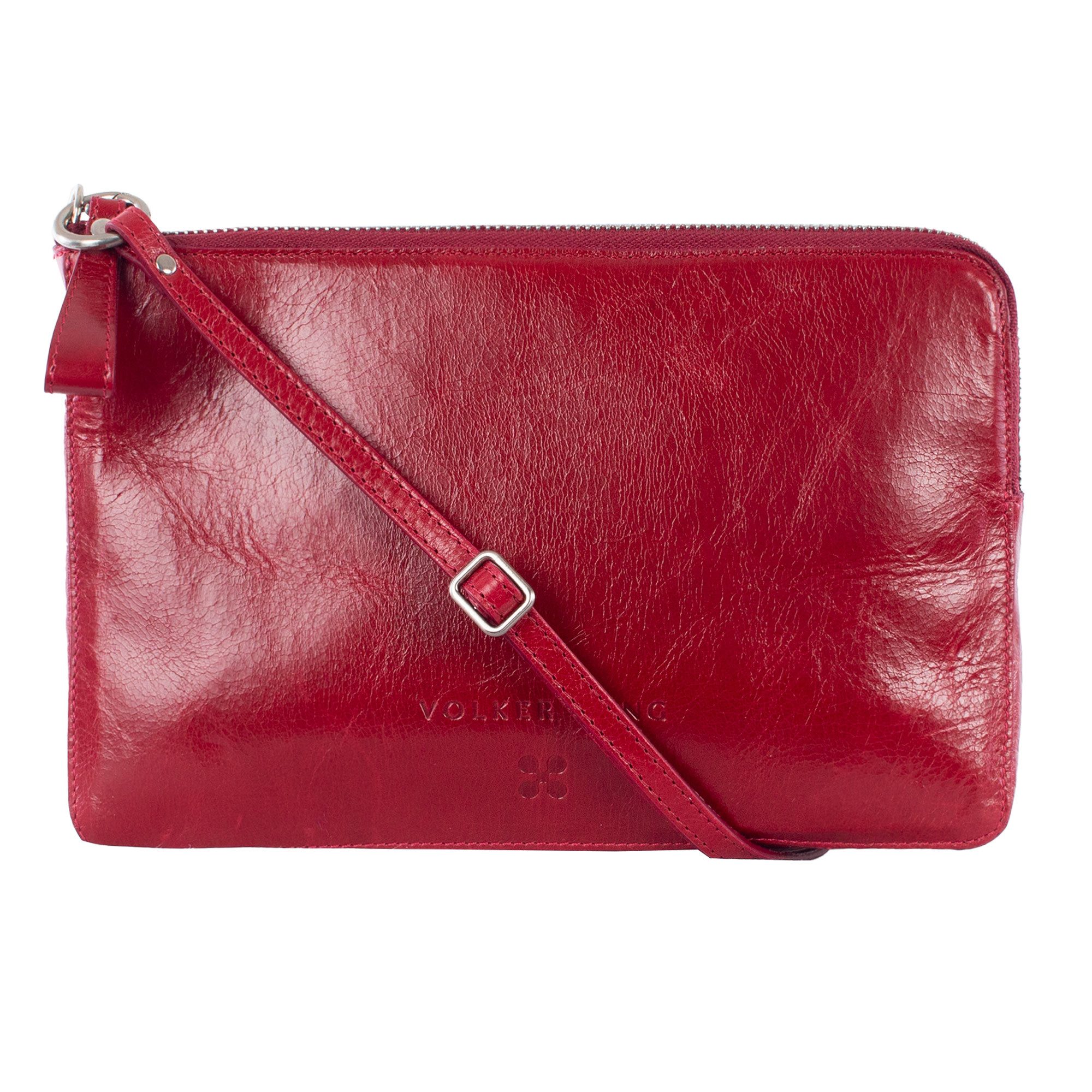 VOLKER LANG Umhängetasche JOSEPHINE, BO16 - Kompakte Vintage-Ledertasche für Alltag & Abend