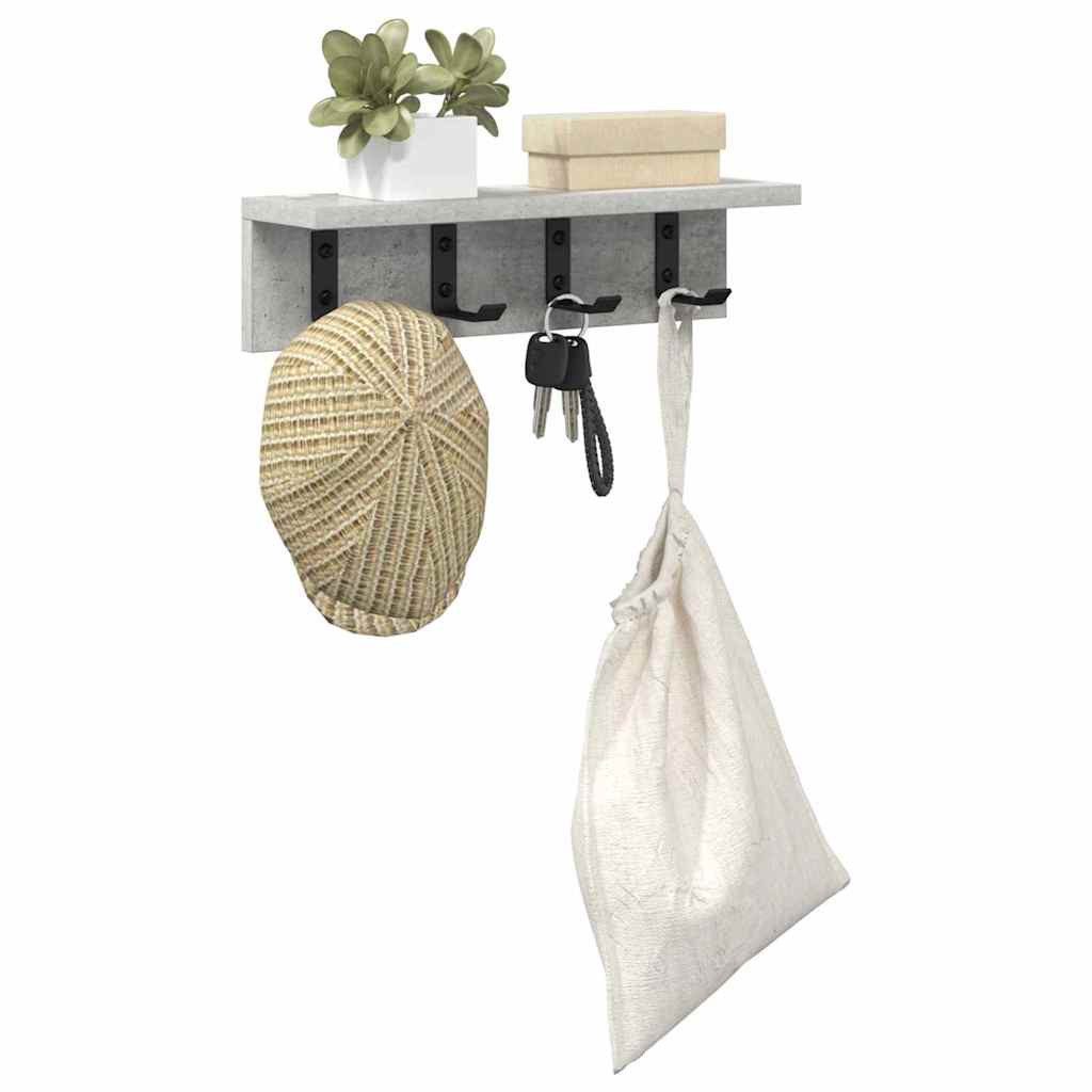 vidaXL Regal Wandmontierter Kleiderständer Betongrau 40 günstig online kaufen