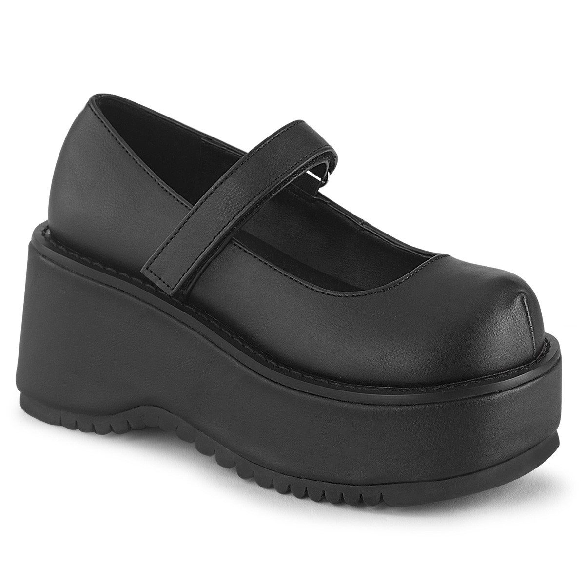 Sale DOLLIE-01 DemoniaCult vegane Damen Riemchen Plateaupumps Mary Jan High-Heel-Stiefel