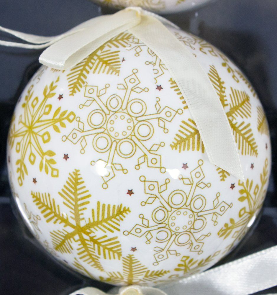 Trachtenland Weihnachtsbaumkugel Kunststoff Weihnachtskugeln 6cm 12-tlg. - Schneefl