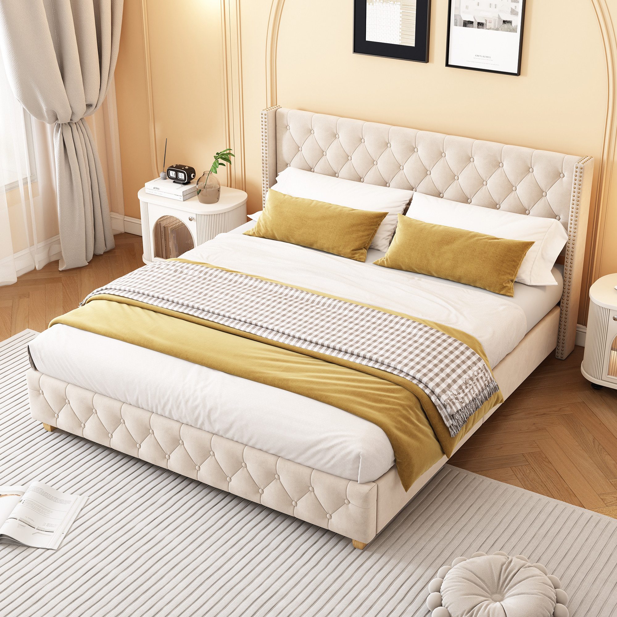 STILVORA Polsterbett Jugendbett 180×200cm Bettgestell Kinderbett,Schaumstof günstig online kaufen