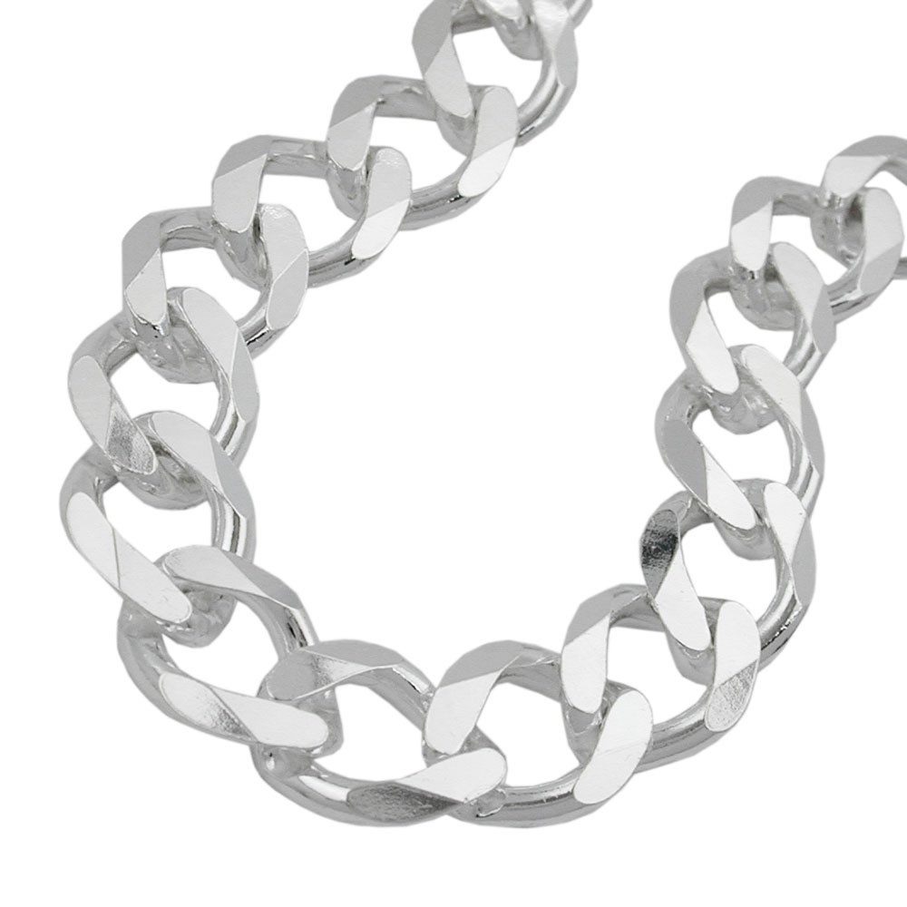 Panzerarmband 11x2,8mm Armband Weitpanzerkette, 925 Silber, 23cm