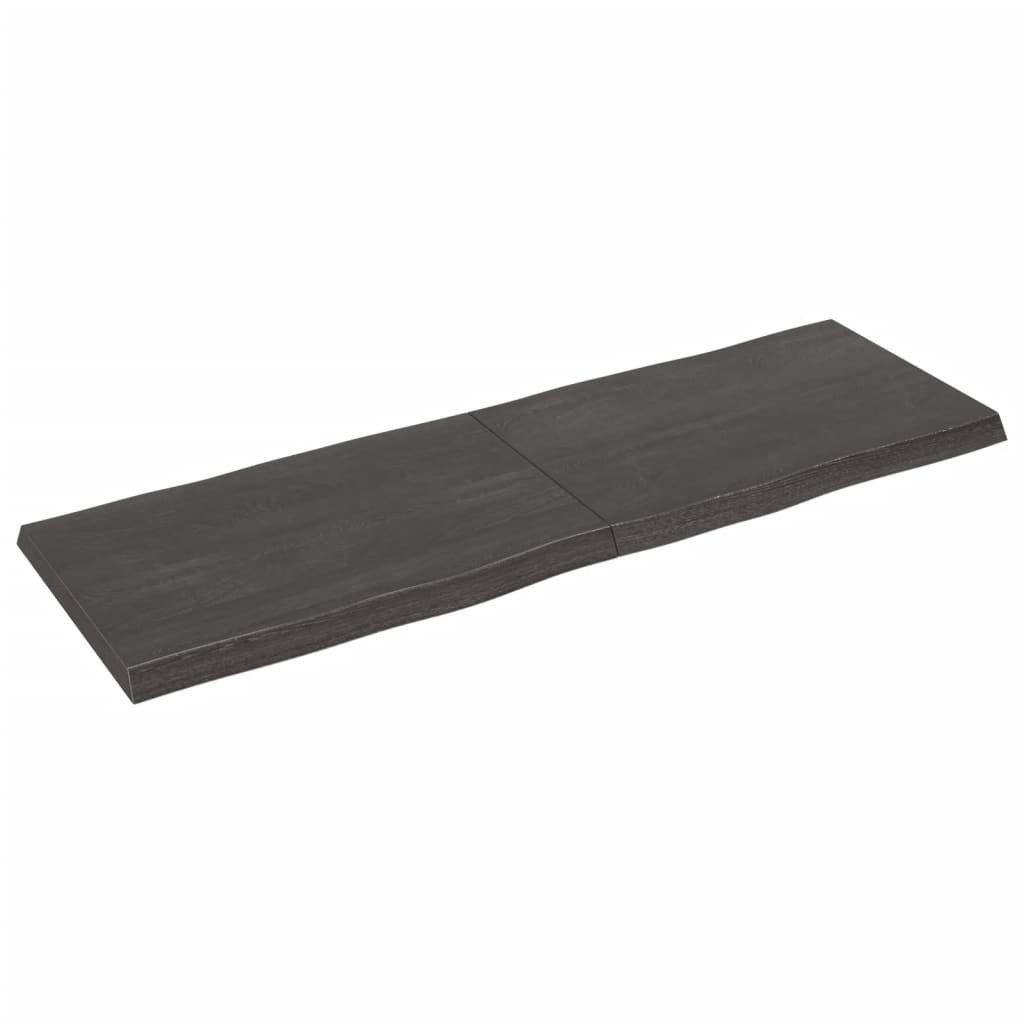 furnicato (1 St) Massivholz Tischplatte Baumkante 180x60x(2-6) Behandelt cm