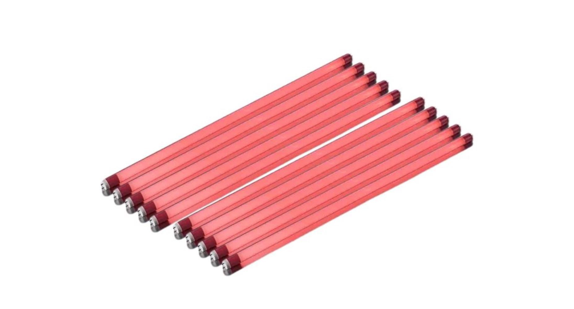 XENON LED Dekolicht 8758 LED Röhre 10 Stück 230Volt 24Watt 2500Lumen 1,50m Rot, Xenon / Rot