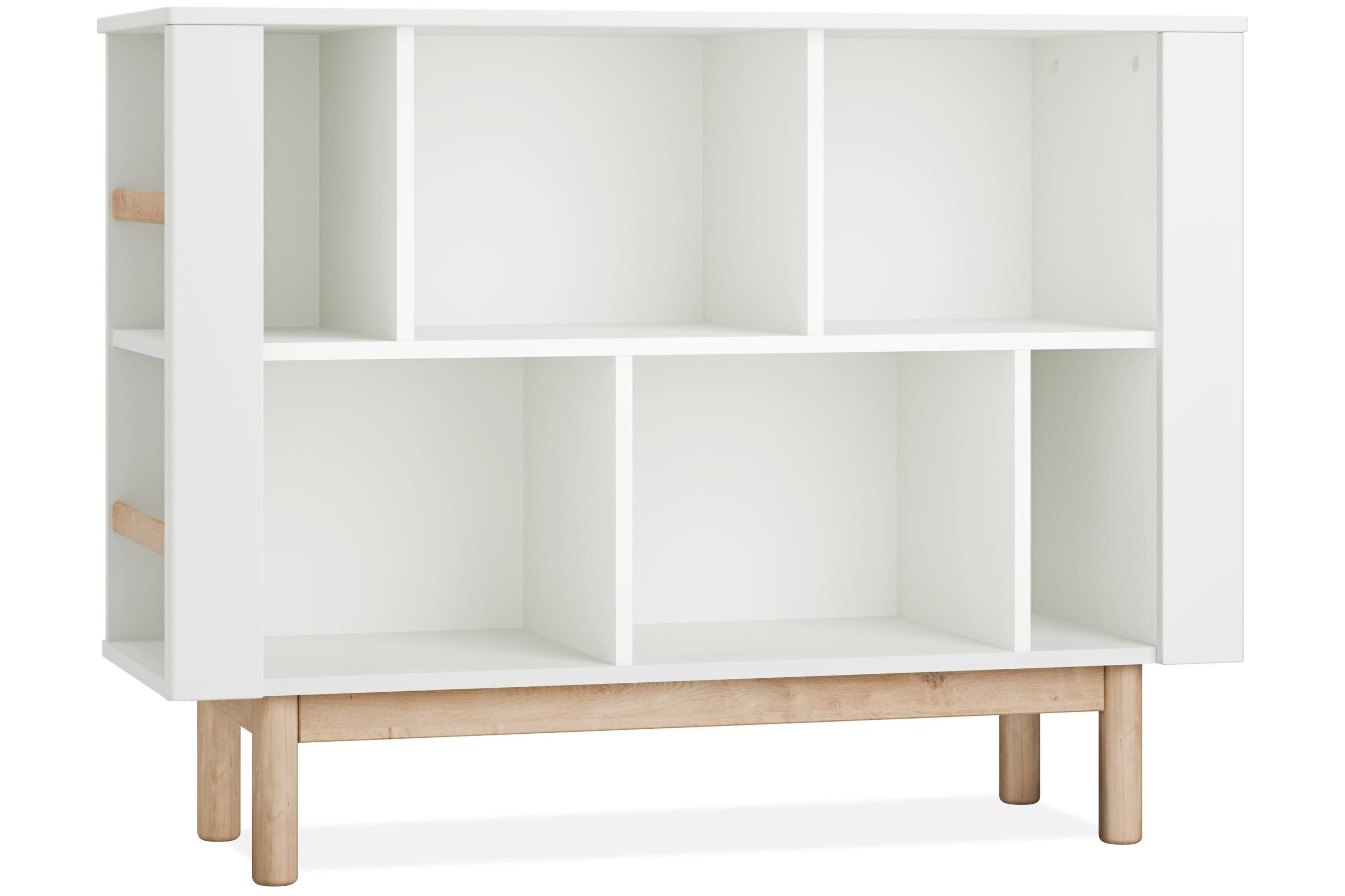 KONSIMO® Kinderregal LOTTI Standregale, offene Fächer, hergestellt in der EU, geräumig, auf Massivholzbeinen