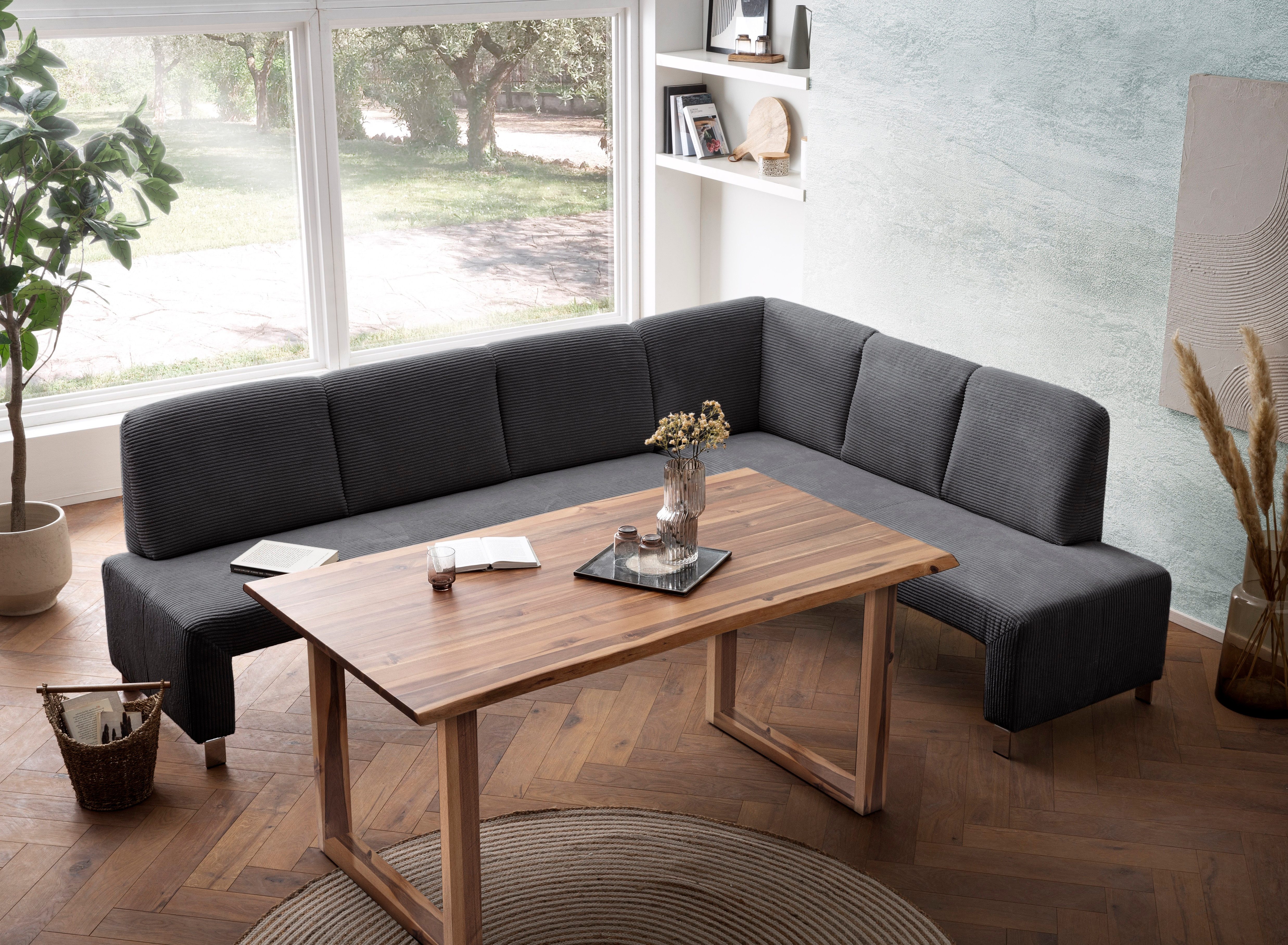exxpo - sofa fashion Eckbank Intenso, modern, 263/198 cm (B/T), hohe Bodenfreiheit, frei im Raum stellbar, hoher Sitzkomfort