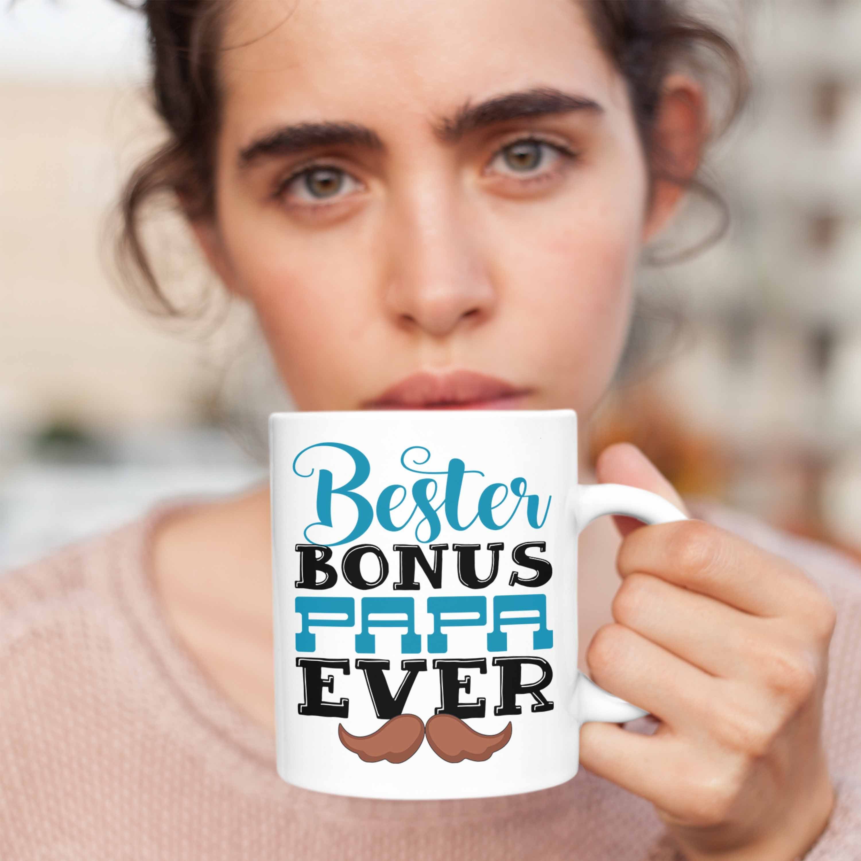 Trendation Tasse Bester Bonus Stiefvater Lustiges Papa Weiss für Ever Geschenk Geschenk Tasse