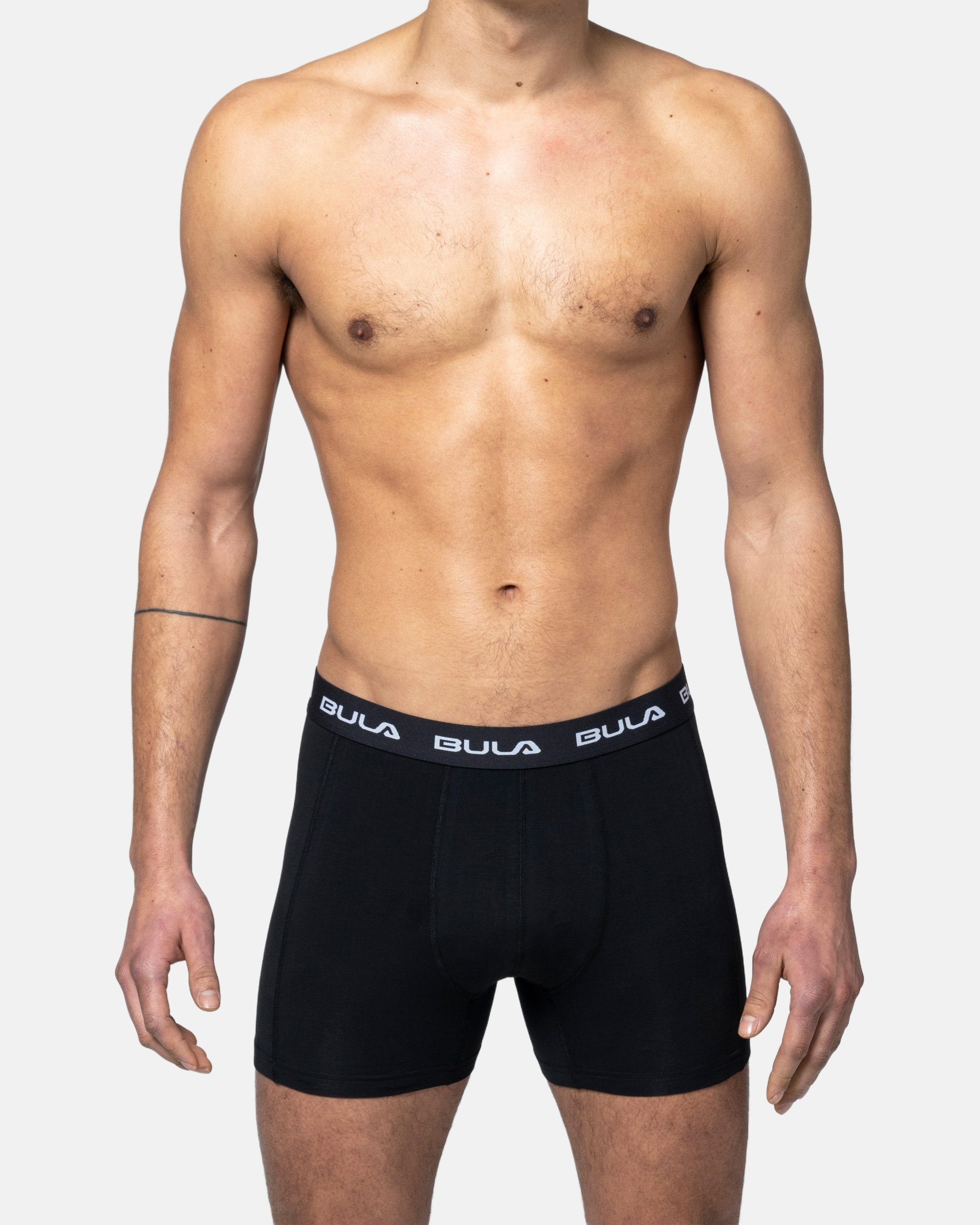 Boxershorts 2er-Pack Design sportlichen im BULA schwarz