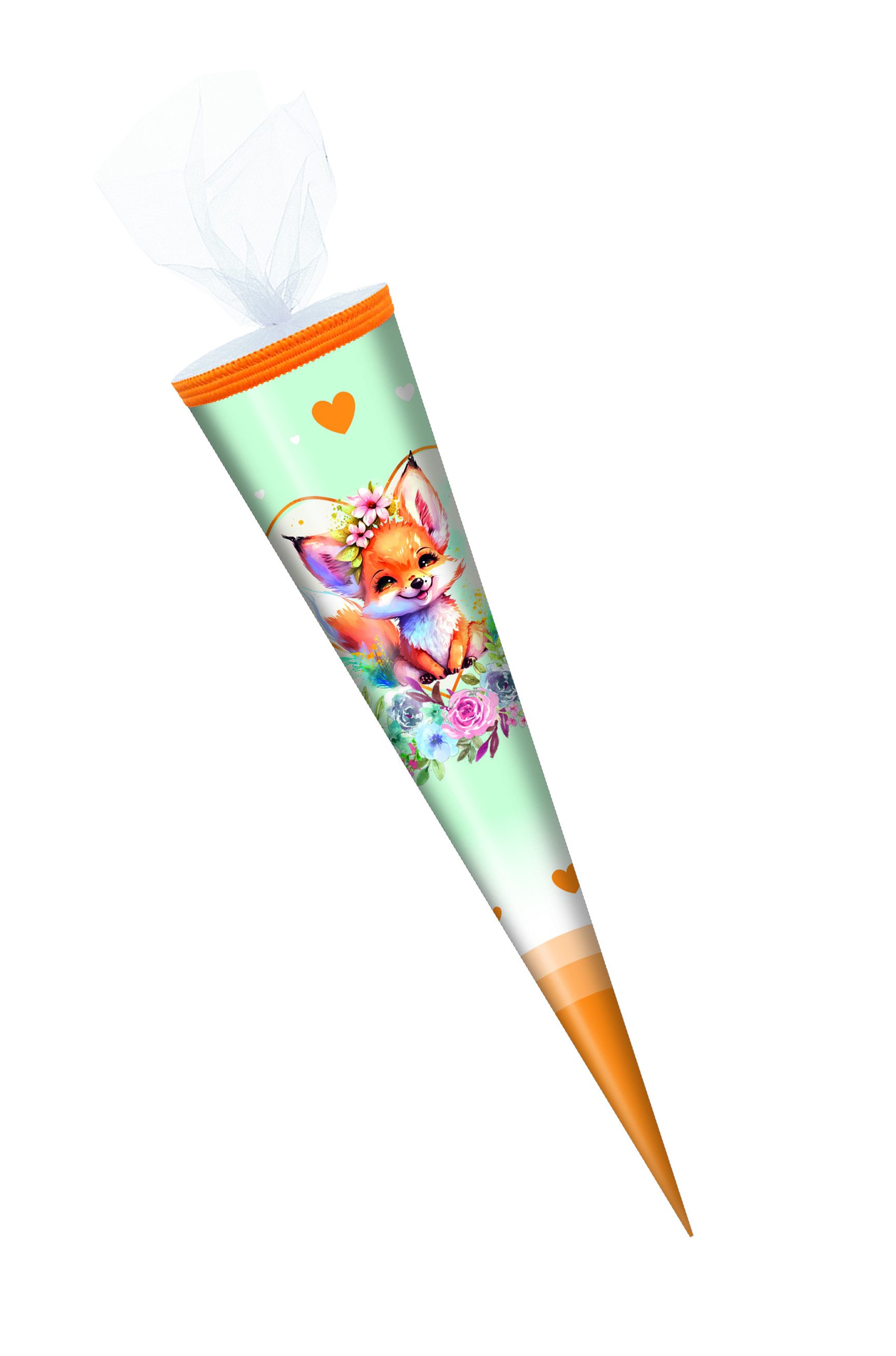 Verpackungsmittel GmbH Markneukirchen Schultüte Schultüte / Zuckertüte / 50cm / rund / "Fuchs"