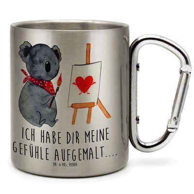 Mr. & Mrs. Panda Tasse Koala Künstler - Transparent - Geschenk, Koalabär, Liebe, Tasse, Outd, Edelstahl, Einzigartiges Design