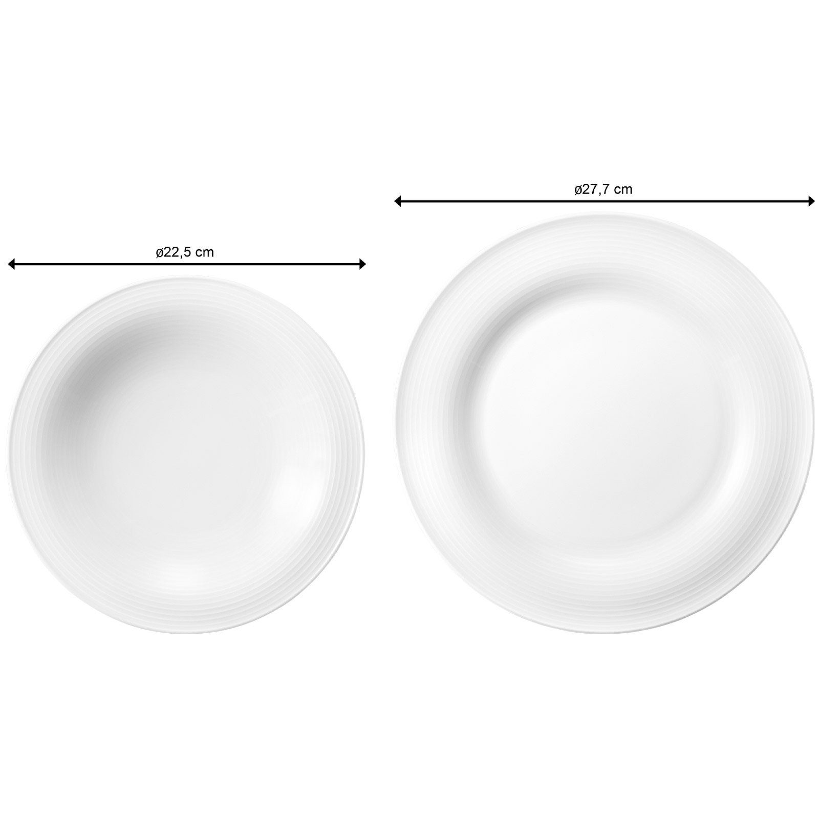 Seltmann Weiden Tafelservice Beat Tafelservice 8er Set (8-tlg), 4 Personen, Porzellan