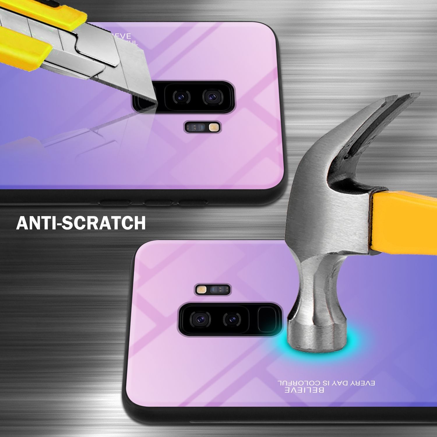 Cadorabo Handyhülle für Samsung Galaxy S9 PLUS Hülle Samsung Galaxy S9 PLUS, Robustes Hard Case - Handy Schutzhülle - Hülle - Back Cover Bumper