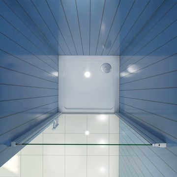 duschspa Dusch-Drehtür 185cm Duschtür Drehtür Nischentür Duschabtrennung 5mm ESG Glastür, Sicherheitsglas, (Set) links und rechts montierbar