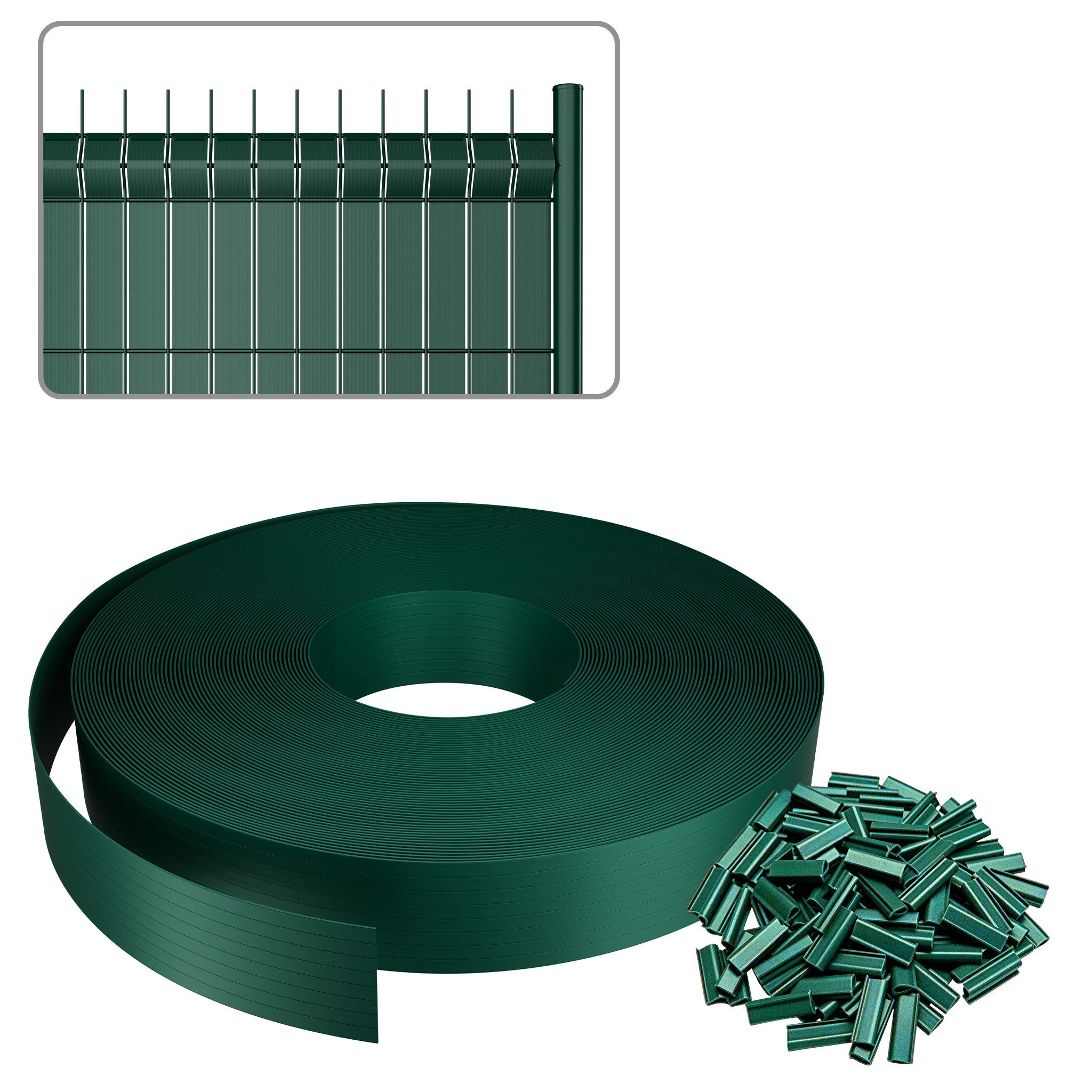 FIVMEN Sichtschutzstreifen PVC Zaunsichtschutz Rolle für Stabmattenzaun Windschutz, Blickdicht & UV-beständig für Garten Balkon Terrasse