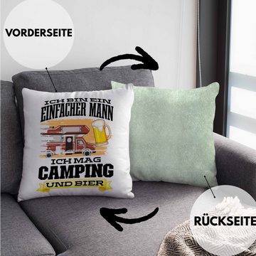 Trendation Dekokissen Trendation - Camping Geschenk Opa Wohnwagen Camper Kissen mit Füllung 40x40 cm Wohnmobil Geschenkidee Rentner Camper