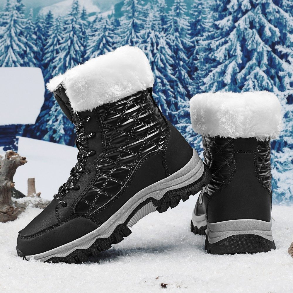 HUSK'SWARE Schneeschuhe Warme Damen Winterstiefeletten (Wind- und wasserabweisend Bequeme Passform), Weiches Innenfutter Rutschfeste Sohle – Bild 3 von 5