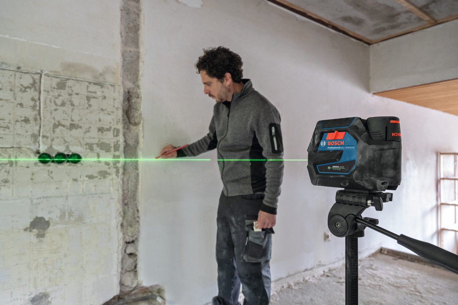 Bosch Professional Kreuzlinienlaser Kombilaser »GCL 12V-50-22 CG«, ohne Akku, ohne Ladegerät