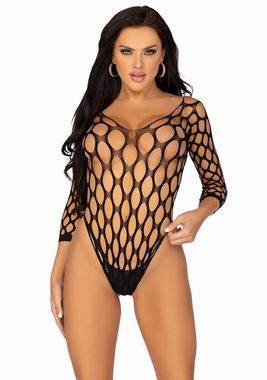 Leg Avenue Body Netz-Body Langarm - schwarz