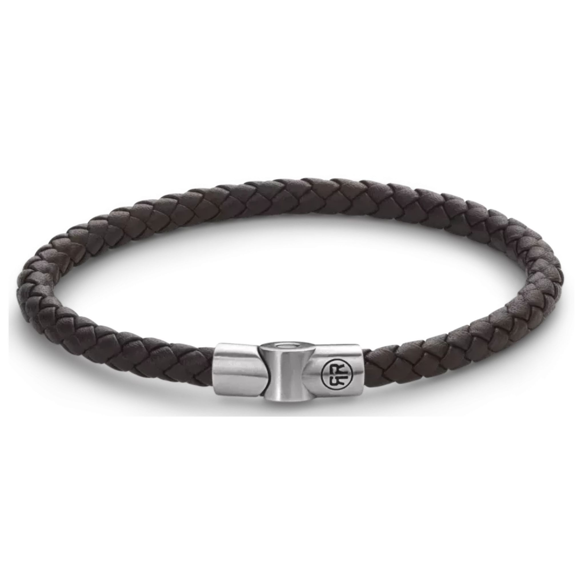 Armband Armband aus einer 5mm dicken, dunkelbraunen Lederschnur