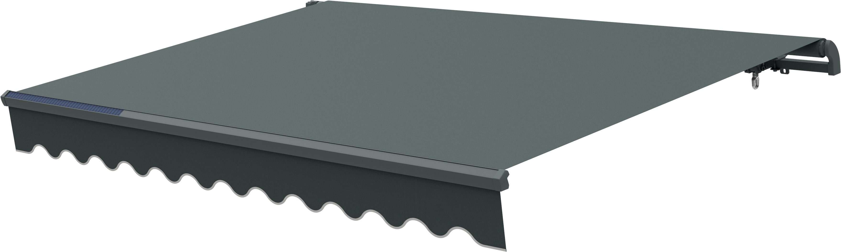 KONIFERA Gelenkarmmarkise mit LED-Beleuchtung, Ausfall: 200 cm, in verschiedenen Breiten wasserabweisendes, UV-beständiges, strapazierfähiges Polyester