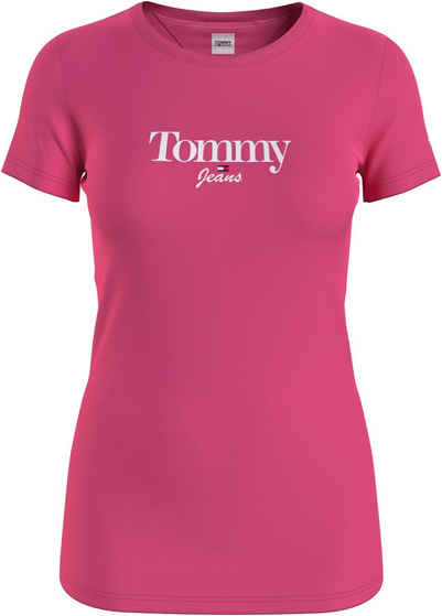 Tommy Jeans Kurzarmshirt »TJW SKINNY ESSENTIAL LOGO 1 SS« mit kontraststarkem Tommy Jeans Logo-Print auf der Brust